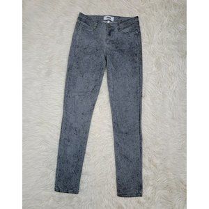 Paige Womens Size 25 Verdugo Ankle Jeans Black Crystaline Stretch Cotton Blend E